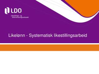 likel nn systematisk likestillingsarbeid