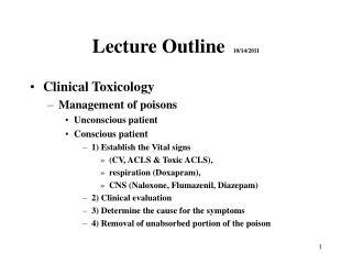 Lecture Outline	 10/14/2011