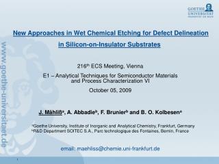 New Approaches in Wet Chemical Etching for Defect Delineation in Silicon-on-Insulator Substrates