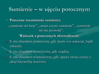 Sumienie – w ujęciu potocznym