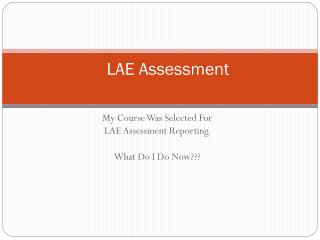 LAE Assessment