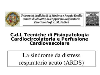Università degli Studi di Modena e Reggio Emilia Clinica di Malattie dell’Apparato Respiratorio