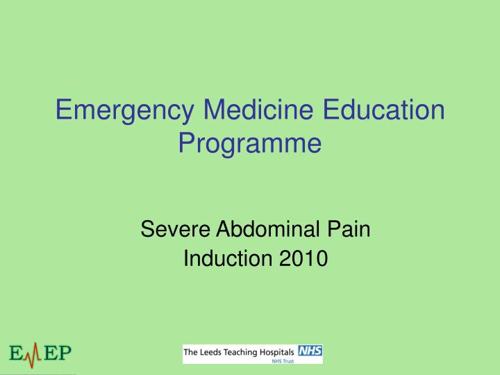 emergency medicine education programme