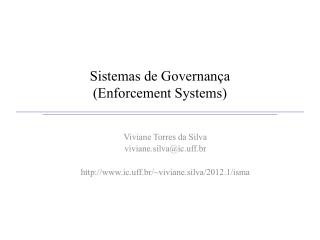sistemas de governan a enforcement systems
