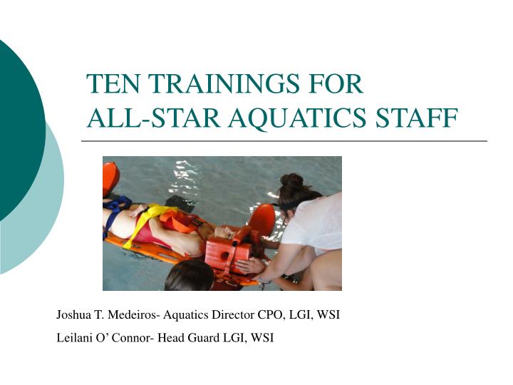 ten trainings for all star aquatics staff