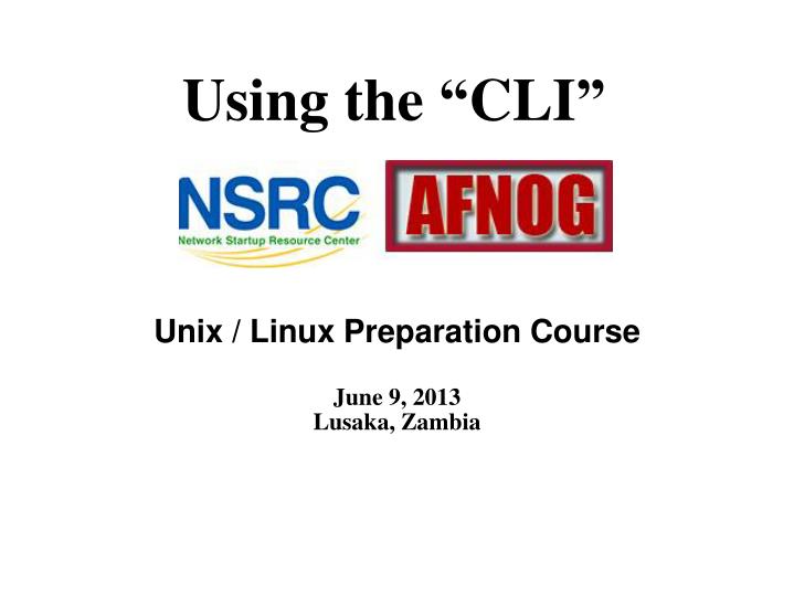 using the cli