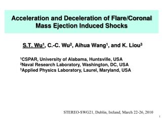 Acceleration and Deceleration of Flare/Coronal Mass Ejection Induced Shocks