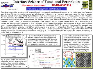 Interface Science of Functional Perovskites Susanne Stemmer DMR-0307914