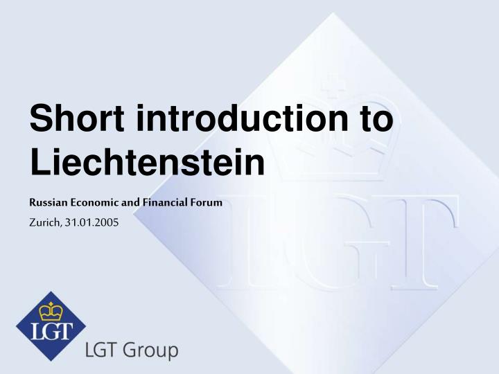 short introduction to liechtenstein