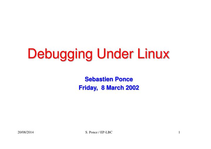 debugging under linux