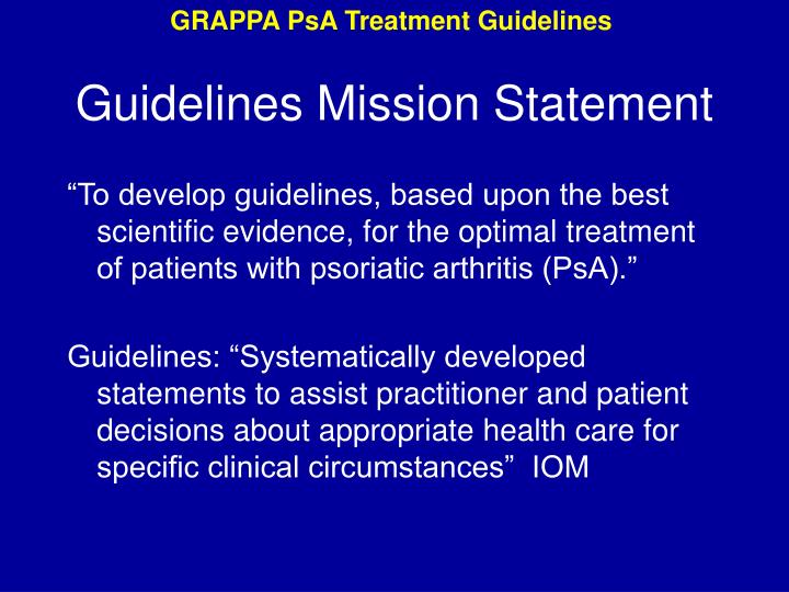 guidelines mission statement