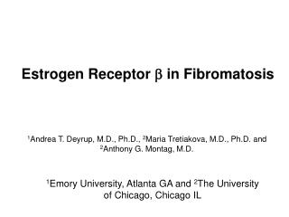 Estrogen Receptor b in Fibromatosis