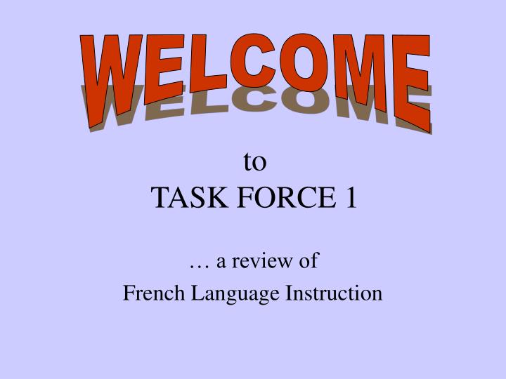 to task force 1