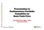 Presentation to Parliament: Basics of Fuel Pricing and Global Oil Challenges - slide 1