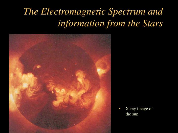 the electromagnetic spectrum and information from the stars