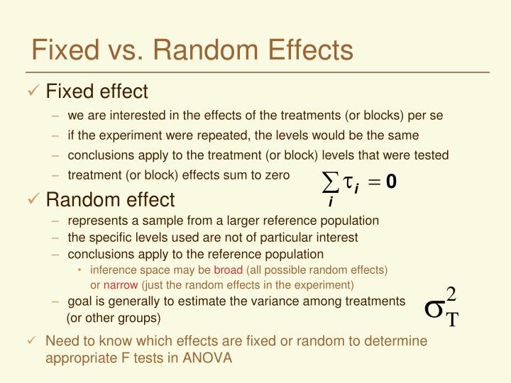 fixed vs random effects