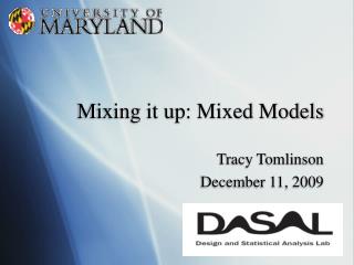 Mixing it up: Mixed Models