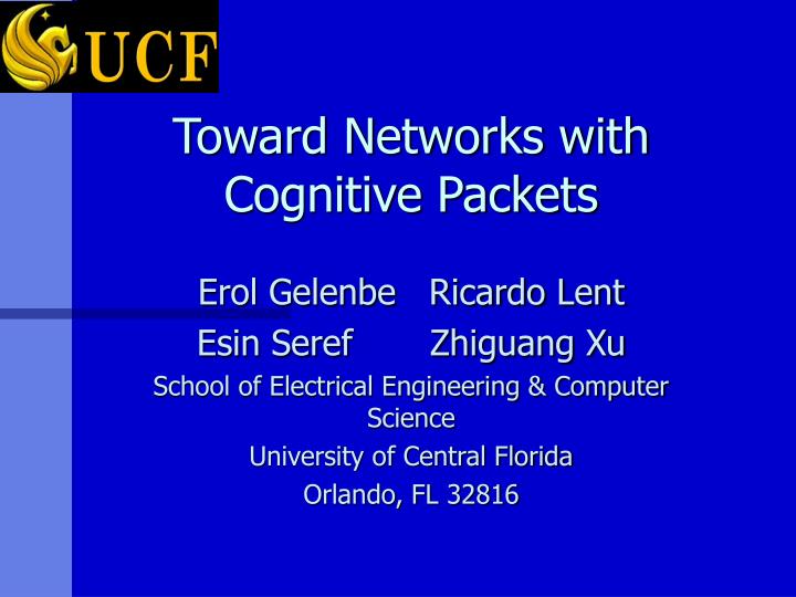 toward networks with cognitive packets