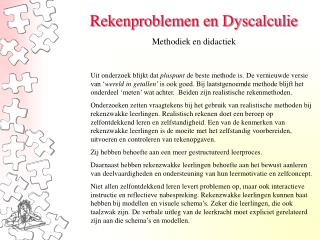 rekenproblemen en dyscalculie