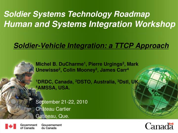 soldier vehicle integration a ttcp approach