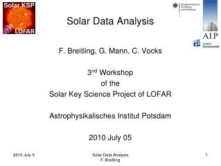 Solar Data Analysis