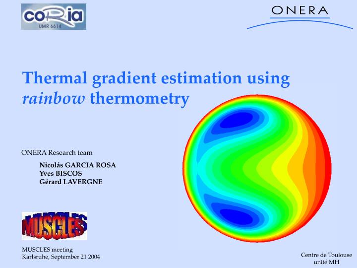 thermal gradient estimation using rainbow thermometry