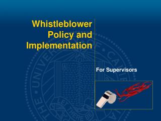 Whistleblower Policy and Implementation