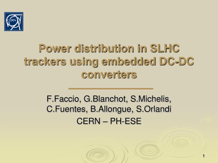 power distribution in slhc trackers using embedded dc dc converters