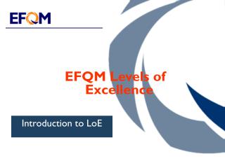 EFQM Levels of Excellence