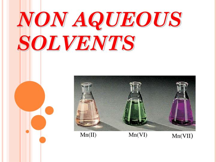 non aqueous solvents