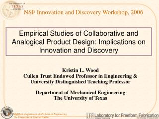 NSF Innovation and Discovery Workshop, 2006