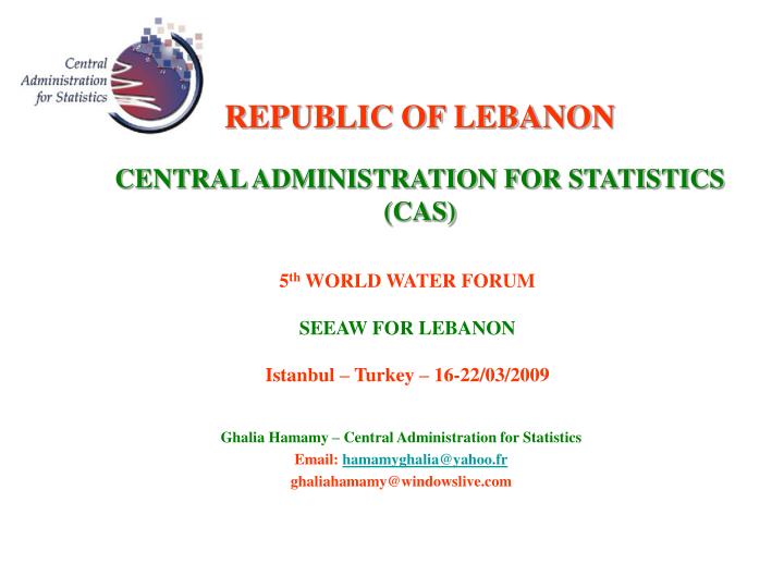 republic of lebanon central administration for statistics cas