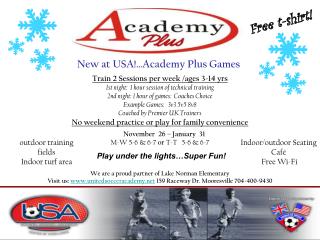New at USA!…Academy Plus Games