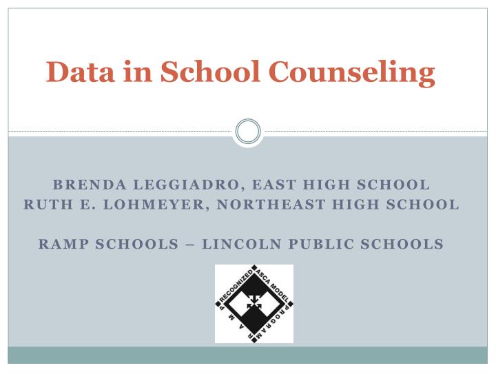 data in school counseling