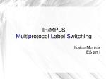 IP/MPLS M ulti p rotocol L abel S witching