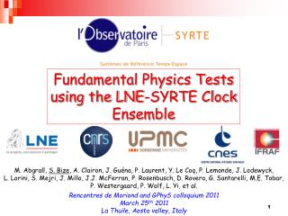 Fundamental Physics Tests using the LNE-SYRTE Clock Ensemble