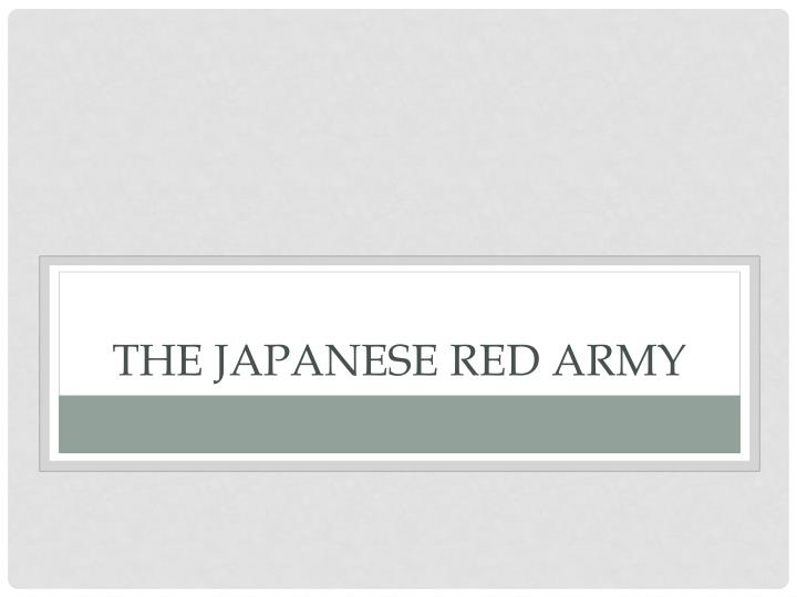 the japanese red army