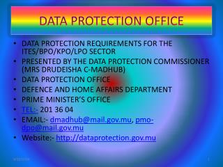 DATA PROTECTION OFFICE