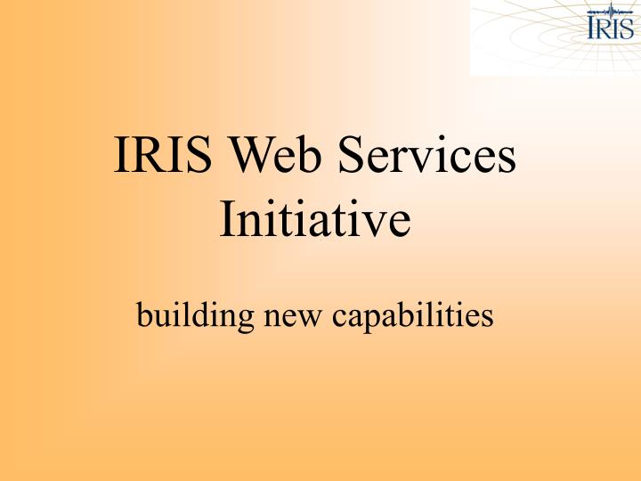 iris web services initiative