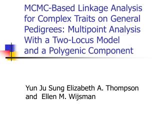 Yun Ju Sung Elizabeth A. Thompson and Ellen M. Wijsman