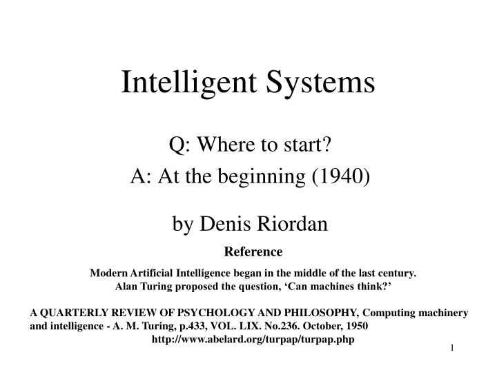 intelligent systems
