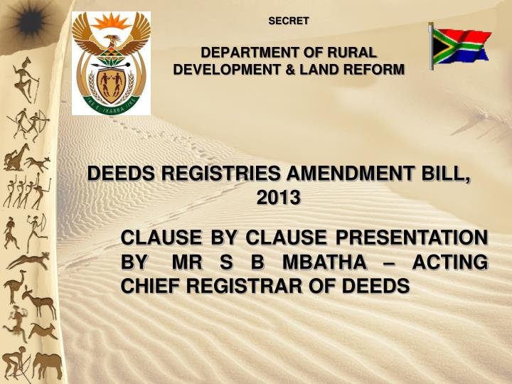 secret department of rural development land reform