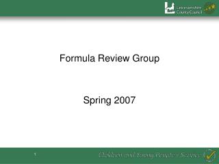 Formula Review Group