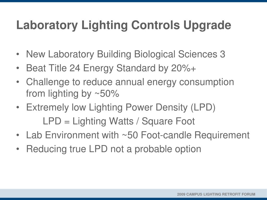 PPT - Laboratory Lighting Controls Upgrade PowerPoint Presentation ...
