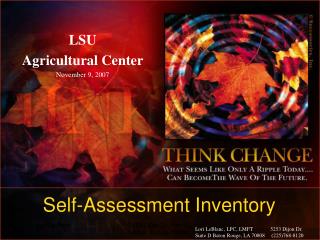 Self-Assessment Inventory