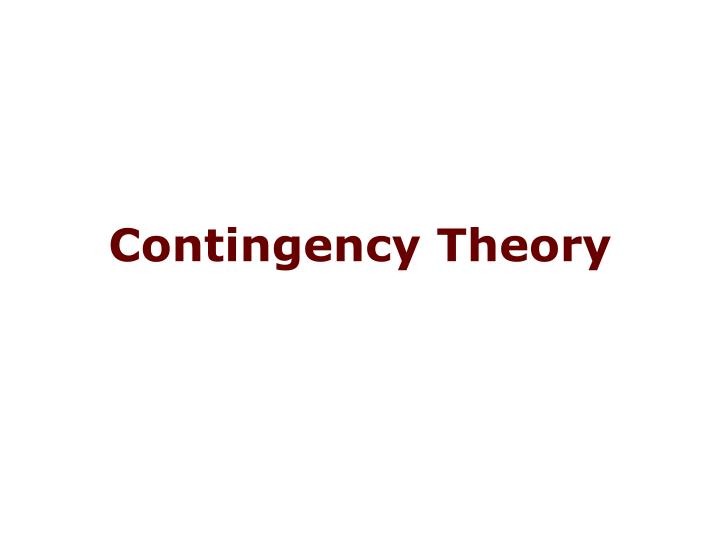 contingency theory