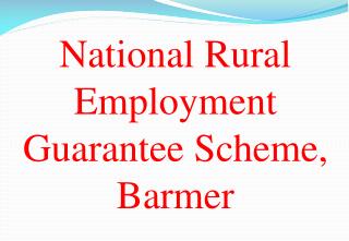 National Rural Employment Guarantee Scheme, Barmer