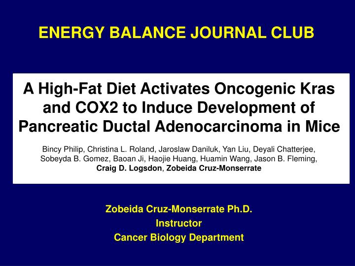 energy balance journal club