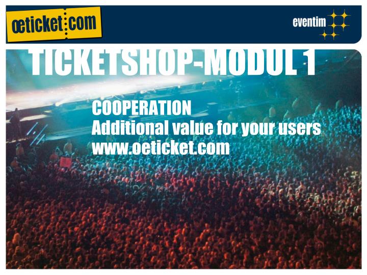 ticketshop modul 1