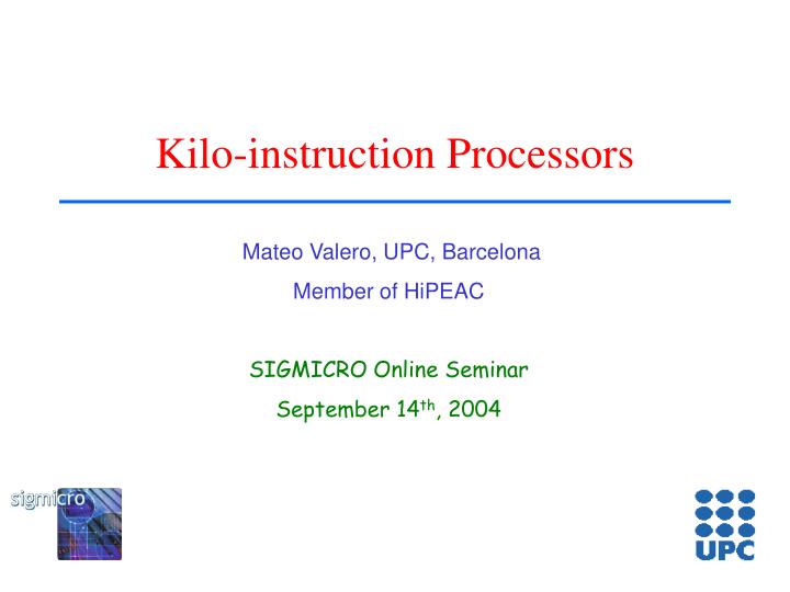 kilo instruction processors